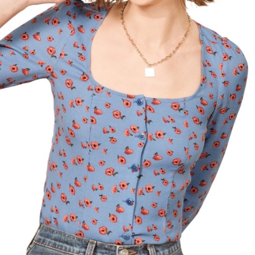 Reformation Jorja Square Neck Top